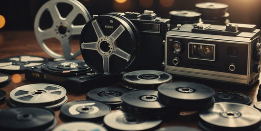A collage of old photos, VHS tapes, and film reels representing the preservation of cherished memories.